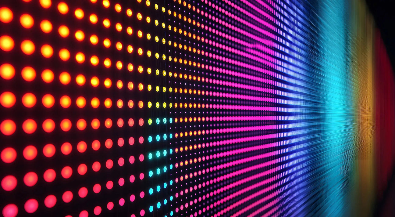 Red, green and blue LED light compared, representing the wavelengths tested for their effect on endothelial cells and wound healing